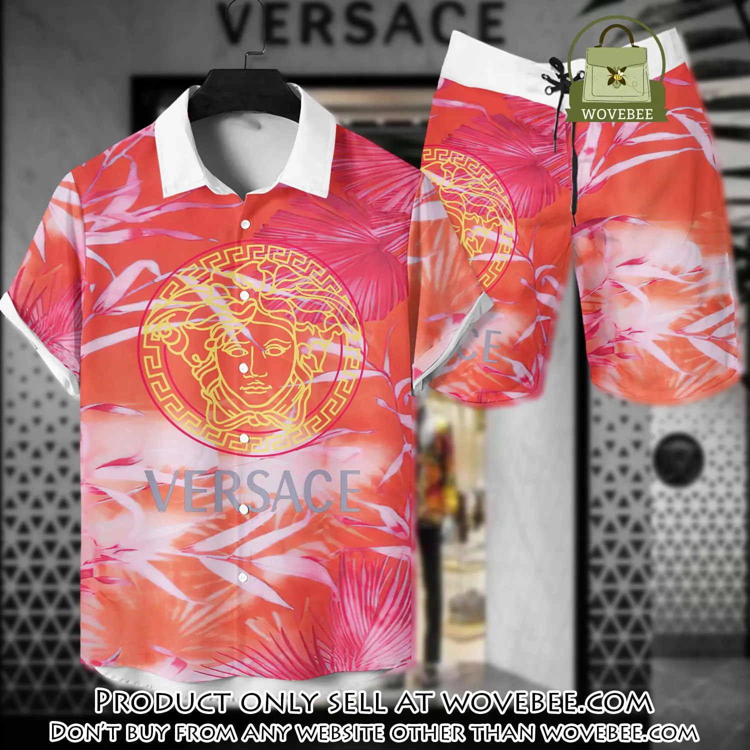 Versace luxury hawaiian shirt & short set lhs1206 wvb5128652
